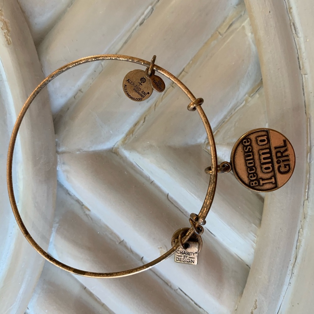 Gold ‘Because I Am a Girl’ Alex & Ani Bracelet